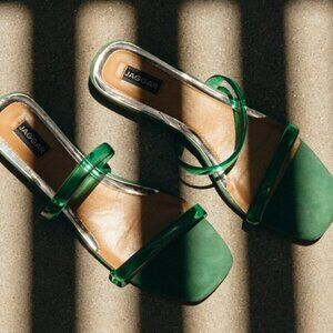 Jaggar Perspex Sandal Emerald